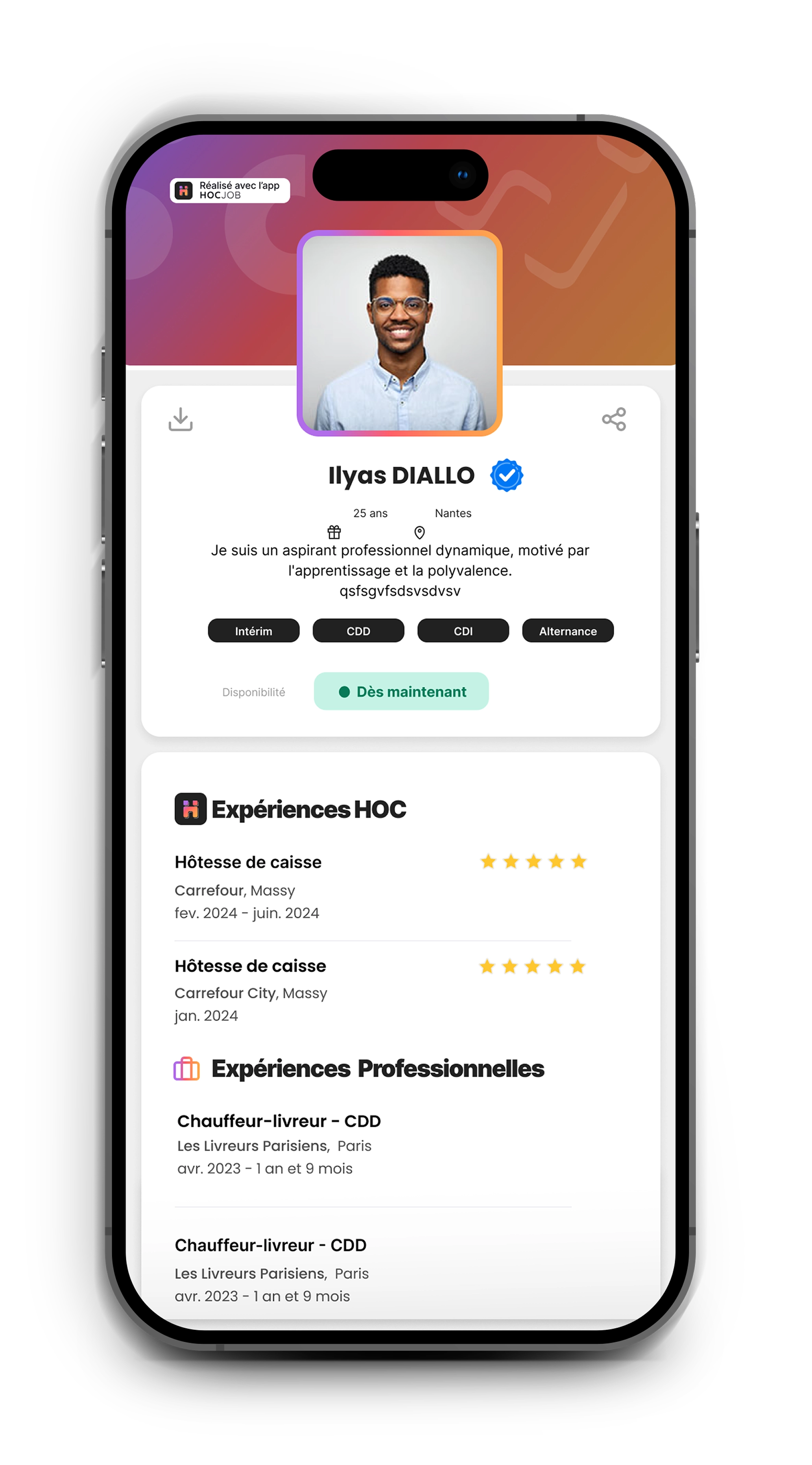 Créez votre profil en quelques minutes.